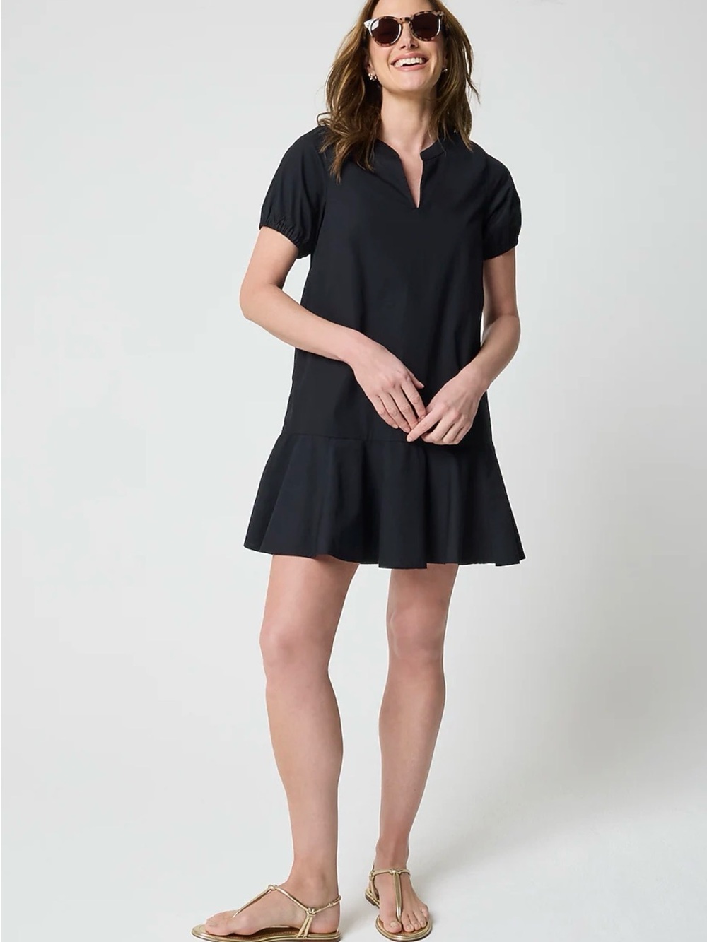 J.Crew Delilah dress in black cotton XXS